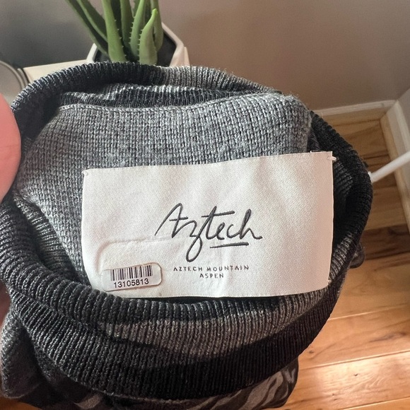 Aztech Mountain Camo Matterhorn Black Grey Wool Turtleneck Sweater Women's 2 Ski - Picture 6 of 10